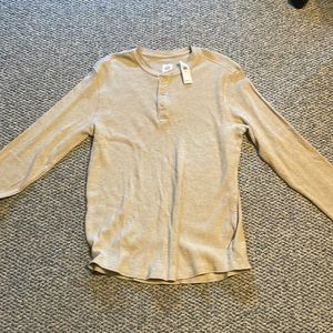 Gap Mens Henley Long Sleeve Tee